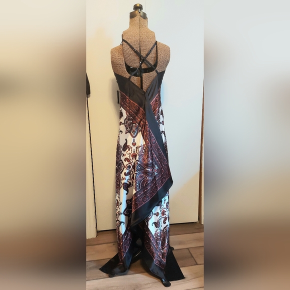 My Room silk scarf dress stunning mandala paisley print silky bohemian stunner - Picture 4 of 11